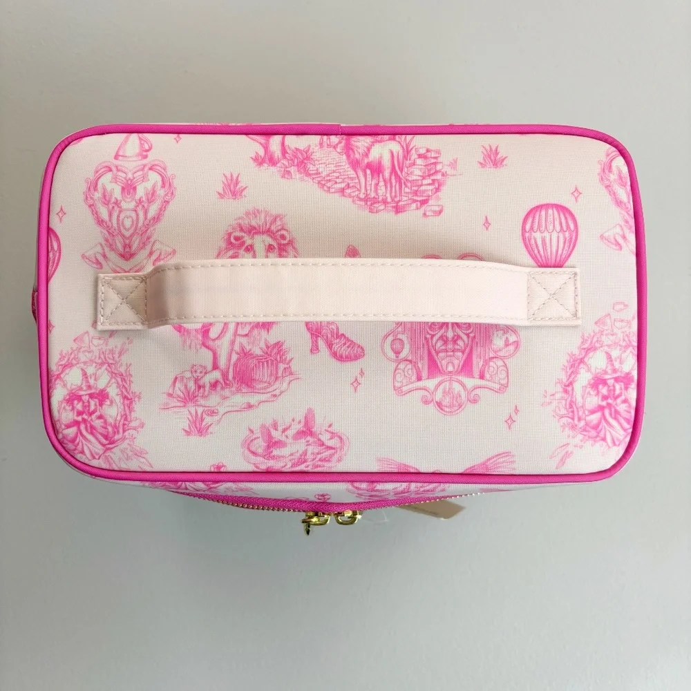 WICKED X Katie Kime Makeup Cosmetic Train Bag NWT HTF Pink Toile Glinda OZ - Picture 5 of 15